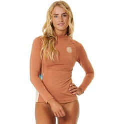 Rip Curl Womens Sunrise Stripe UPF Long Sleeve Rash Guard
