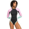 Roxy Womens Active Onesie Long Sleeve Back Zip Swimsuit