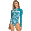 Roxy Womens Life All Day Aloha Long Sleeve Swimsuit