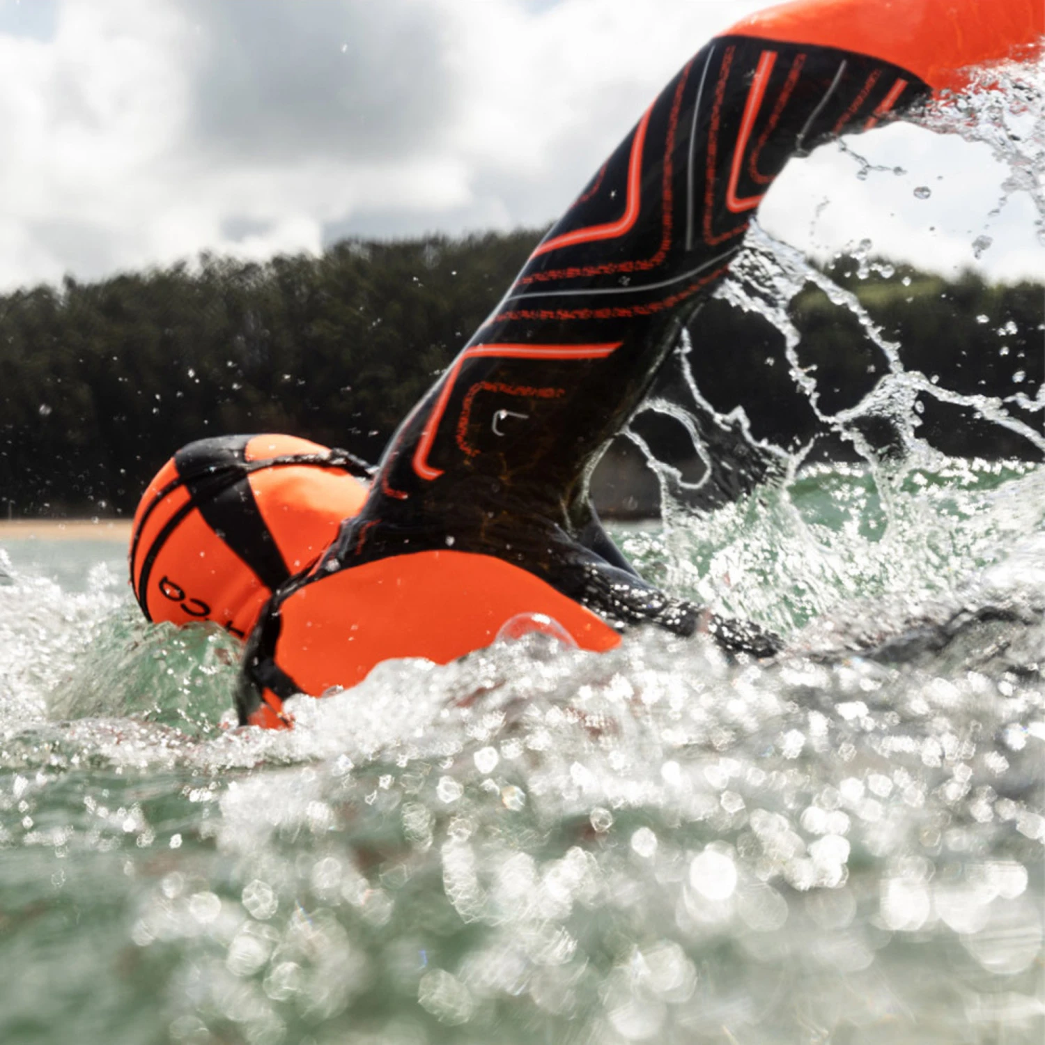 ORCA Hi-Vis Neoprene Swim Hood - Image 3