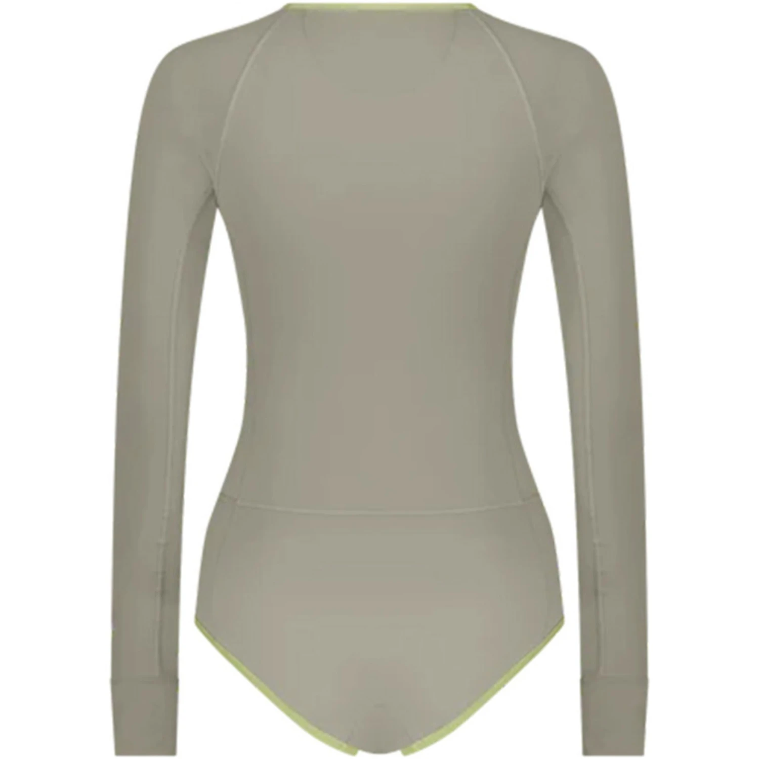 Womens One Piece Long Sleeve Front Zip Swimsuit - Image 3