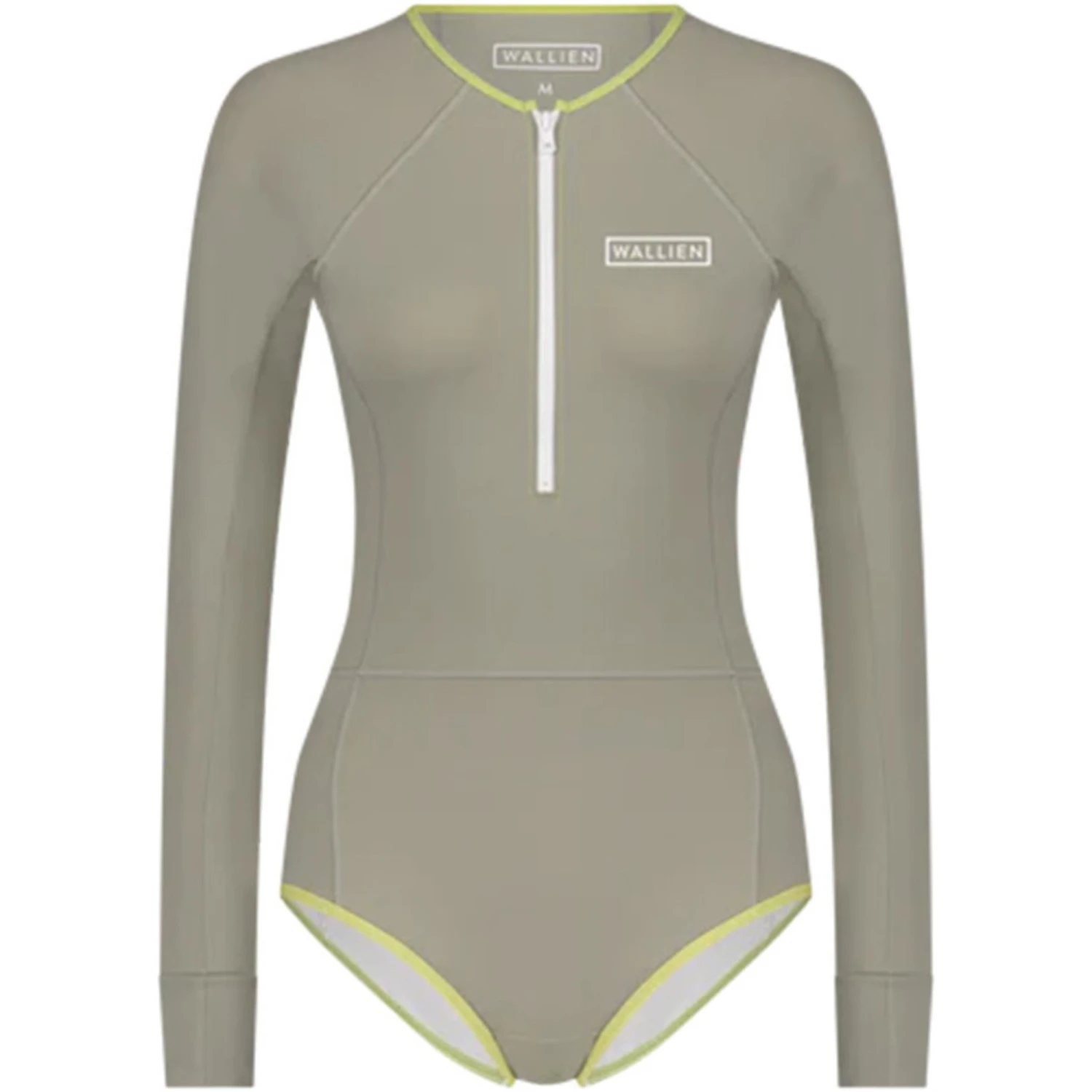 Womens One Piece Long Sleeve Front Zip Swimsuit