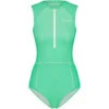 Womens One Piece Front Zip Swimsuit